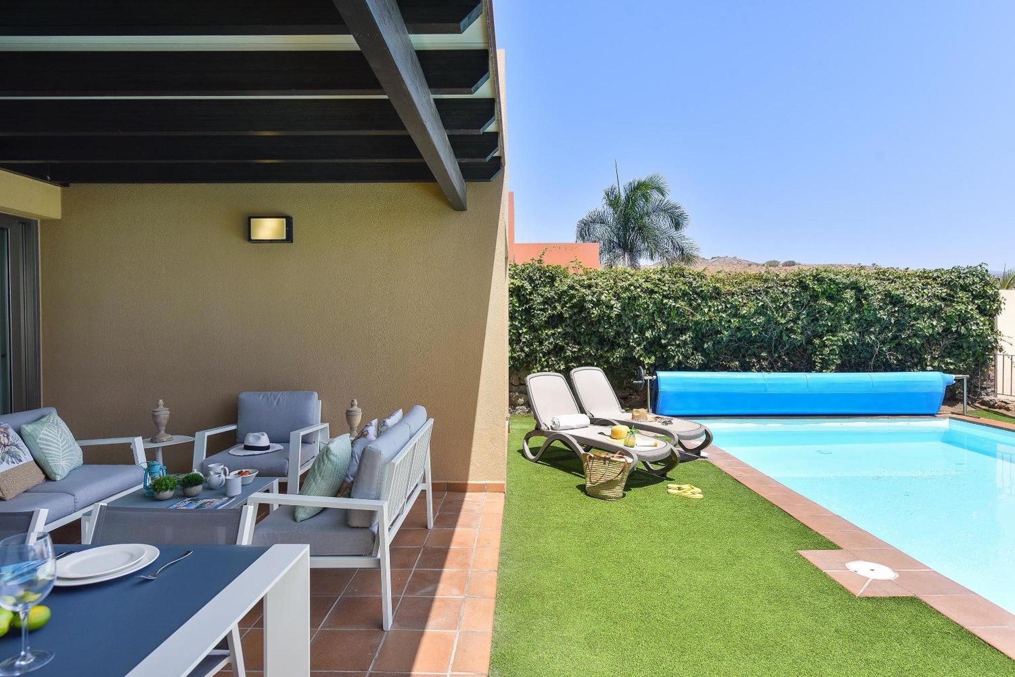Salobre Golf Dos Luxury Retreat In Gran Canaria Private Outdoor Heatable Pool Bbq Facilities Shaded Outdoor Dining Area Salobre Golf,